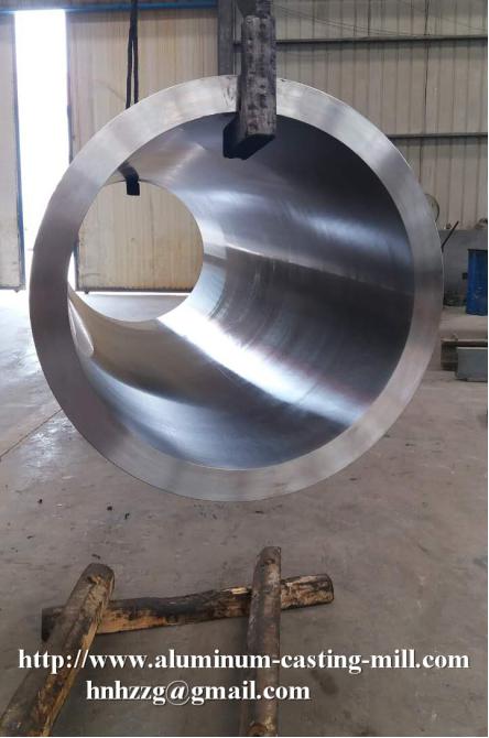 Roller shell for cast rolling mill